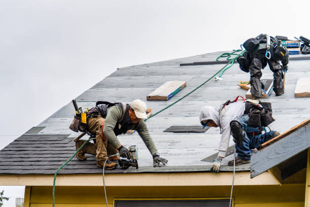 Professional Roof Installation technician working in Lopez Island, WA